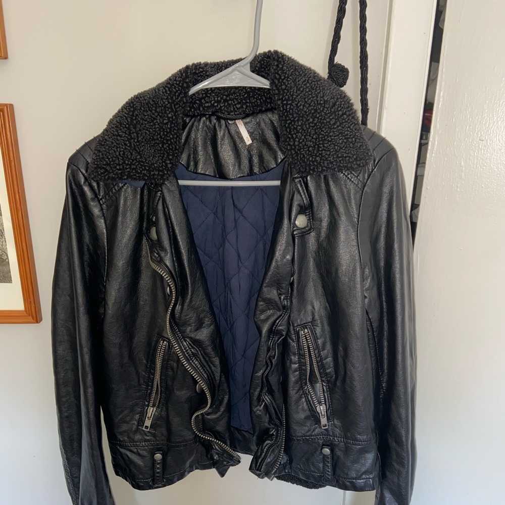 Free People Vegan Moto Jacket